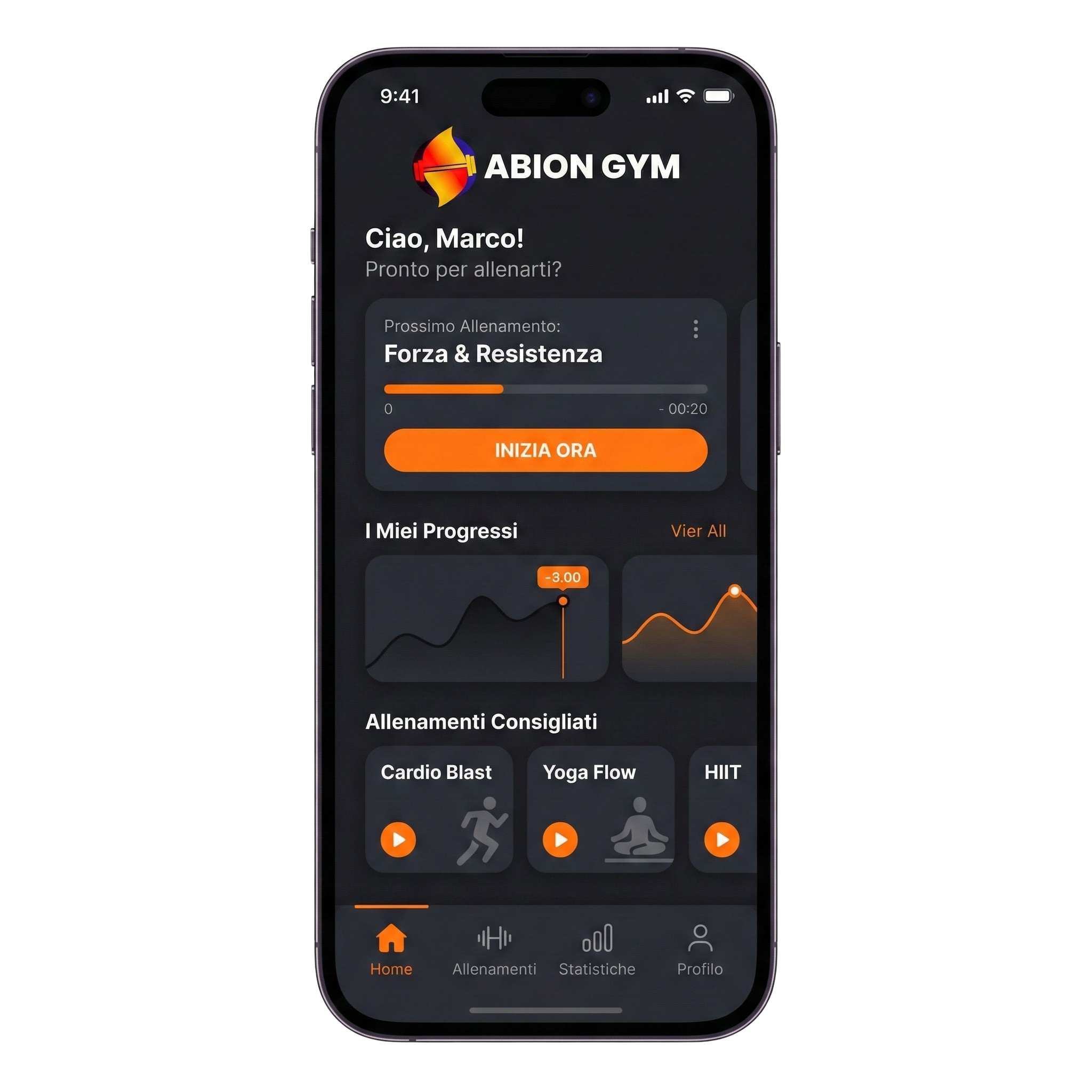 Anteprima schermata dell’app Abion Gym